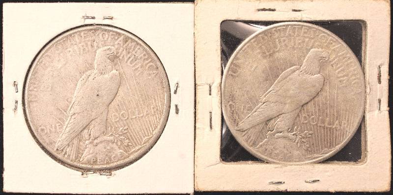 lot 25 image: GROUP OF 2 PEACE SILVER DOLLARS 1923-S & 1926-S