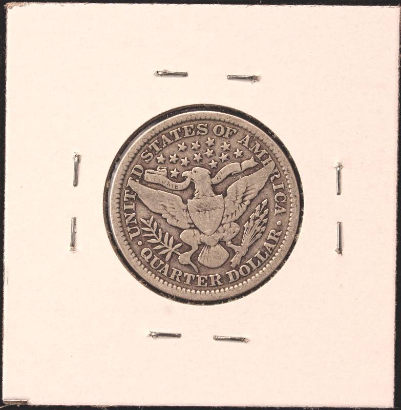 lot 37 image: 1897 BARBER SILVER QUARTER FINE
