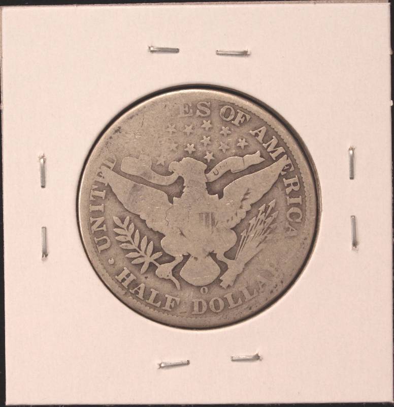 lot 65 image: 1908-O BARBER SILVER HALF DOLLAR GOOD