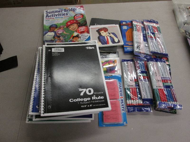 lot 15 image: Lot of 7 Pkg Pencils, Erasers, 10 ...