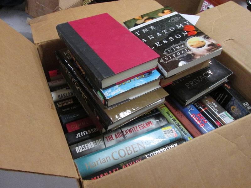 lot 28 image: Large Box of Hardcover Books Assort...