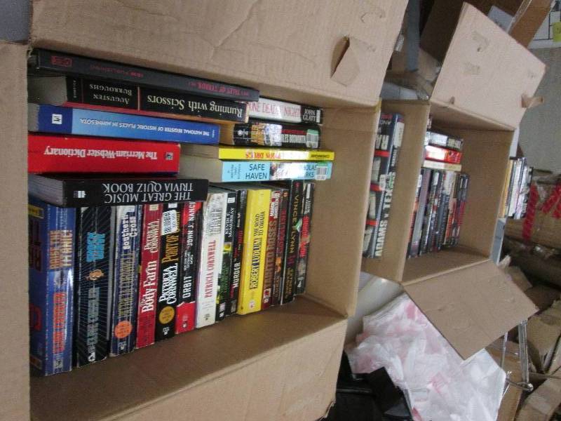 lot 29 image: 2 Boxes of Paperback Books, assorte...