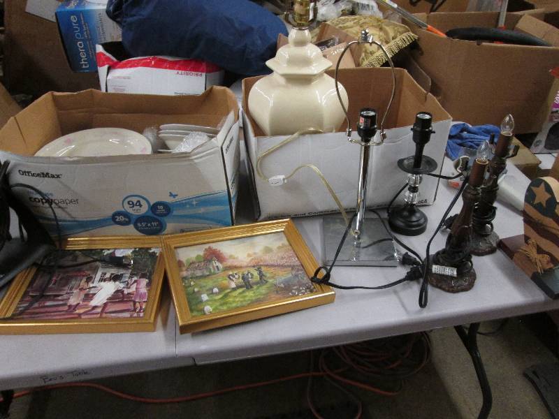 lot 33 image: Mixed Lot Dinnerware , Wall Art , ...