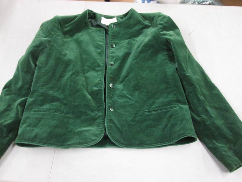 lot 41 image: Short Green Size 16 Velvet Jacket...