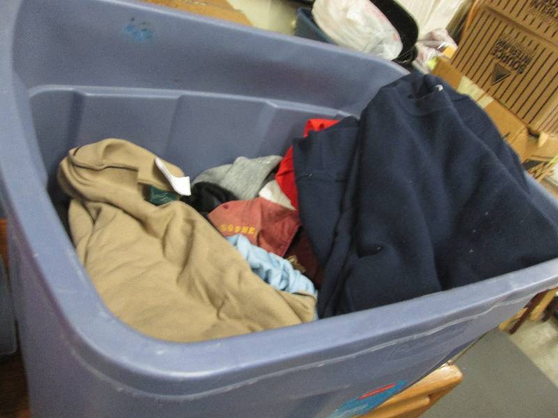 lot 59 image: Tote of Big Mens Clothes, some new...