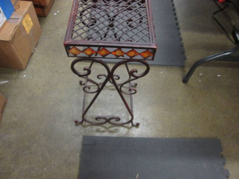 lot 115 image: Metal Plant Stand 20.5 inches high...