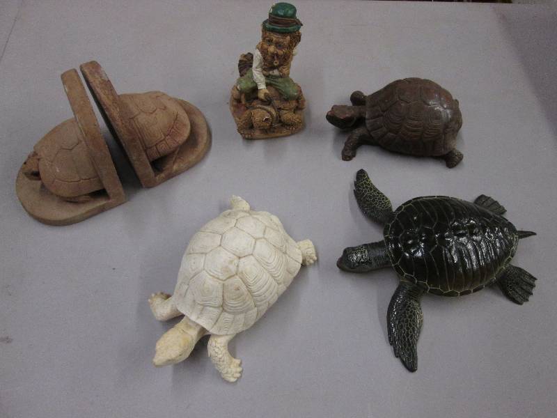 lot 124 image: Lot of 5 Collectible Turtle Dcor ...