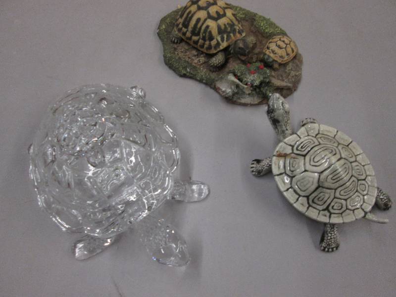 lot 125 image: Lot of 3 Collectible Turtle Dcor ...