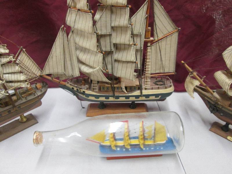 lot 147 image: Lot of 4 Tall Ship Models...
