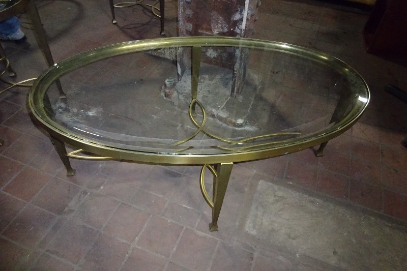 Oval Metal Table