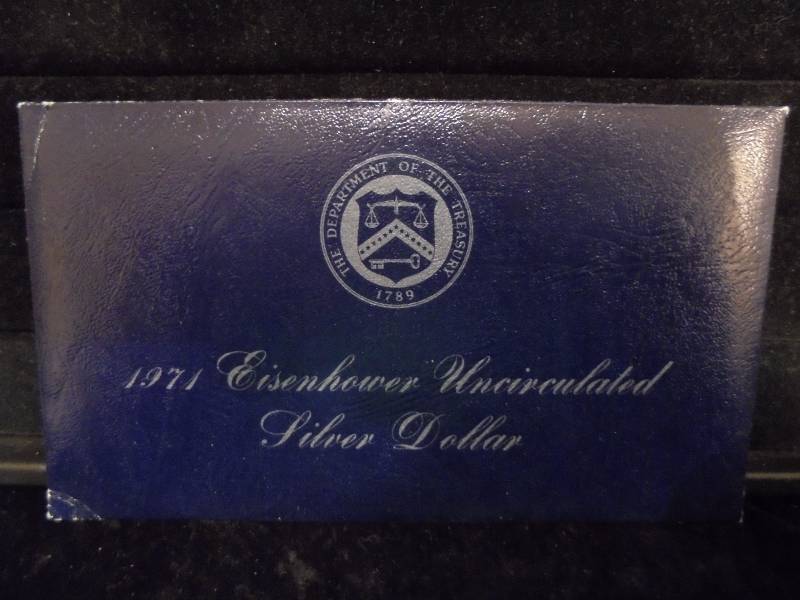 1971 Eisenhower Uncirculated Silver Dollar, 40% Silver