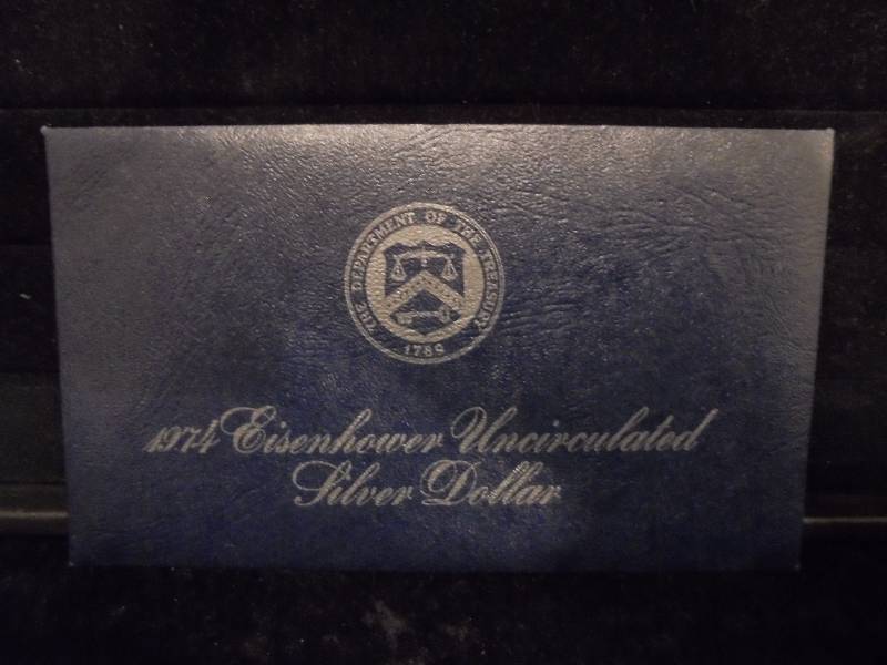 1974 Eisenhower Uncirculated Silver Dollar, 40% Silver