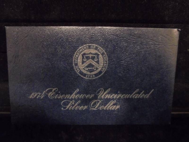 1974 Eisenhower Uncirculated Silver Dollar, 40% Silver