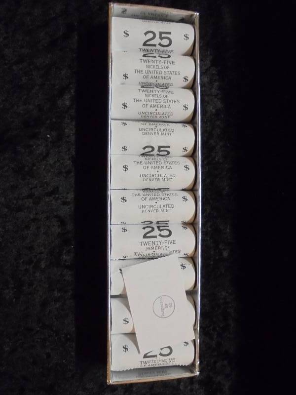 250 US Nickels, Uncirculated, Face Value $12.50