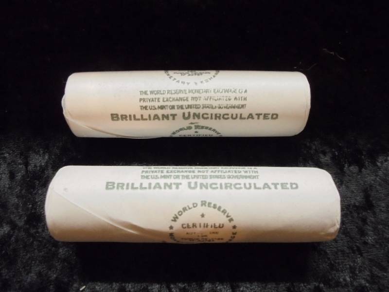 Lot of 2 Rolls Uncirculated Nickels, 2005