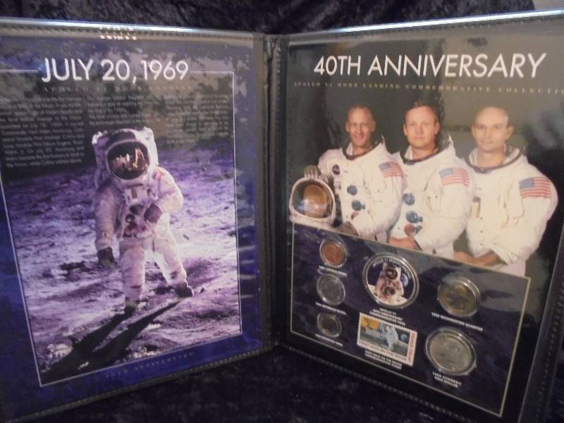 40th Anniversary of Moon Landing Commemorative Coins in Portfolio