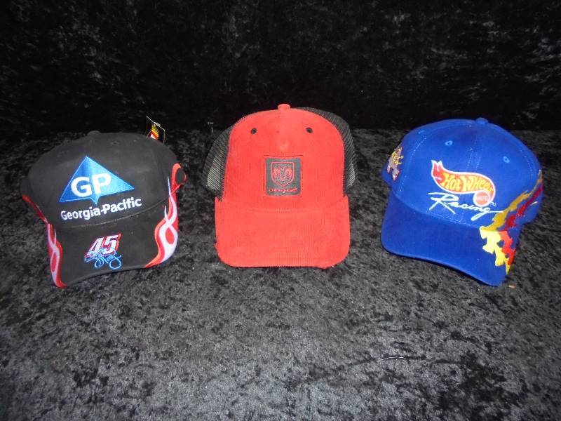 lot 87 image: Lot - Hats - Wheels, Dodge, GP, Mostly NWT