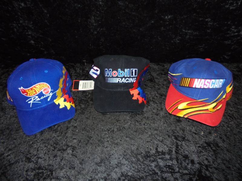 lot 89 image: Lot - Hats - Hotwheels, Mobile, NASCAR, mostly NWT