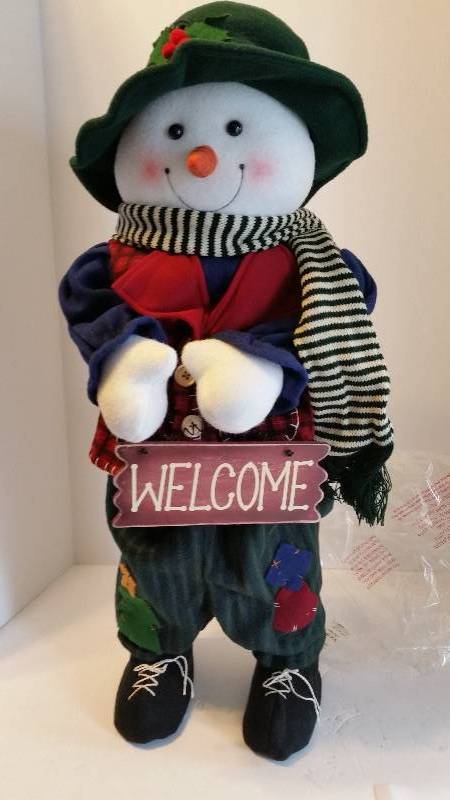 Tommy the Takling Snowman Festive Holiday Decoration with original box - See Pictures