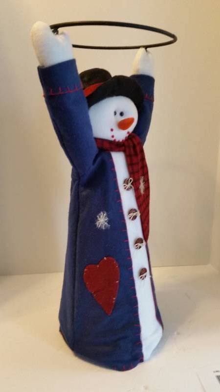 Tall Holiday Snowman Stand with Original Box - See Pictures