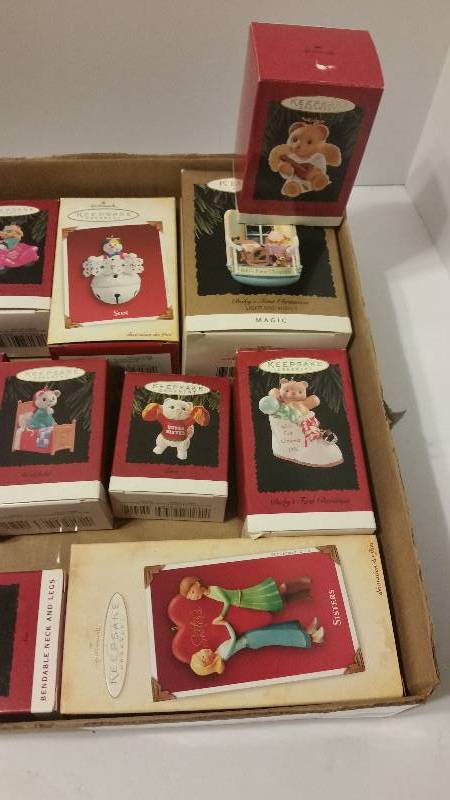 Bargain Box of (17) Hallmark Keepsake Ornaments in their original boxes - See Pictures