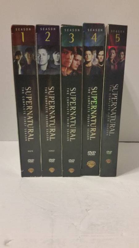 Supernatural Seasons 1-5 on DVD Starring Jensen Ackles and Jared Padalecki