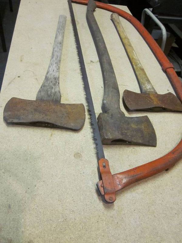 3 Axes and a Bow Saw