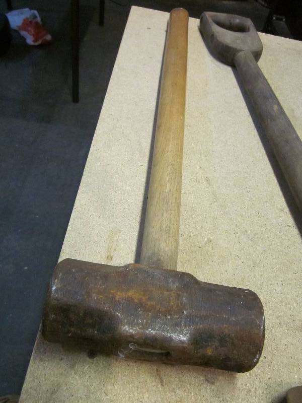 2 Shovels & a Long handle Sledge Hammer