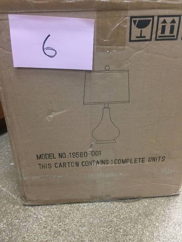 lot 6 image: Evolution Lighting Catalina Brushed Nickel and Silver Mercury Glass One-Light Table Lamp, open box never used , Stock and actual photos used to display item