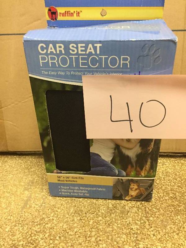 lot 40 image: Car Seat Protector 56 x 56 super tough water proof fabric never used