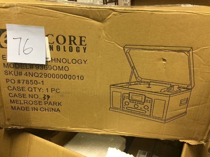 lot 76 image: Encore Technology 9369omo 6 in 1 Turntable