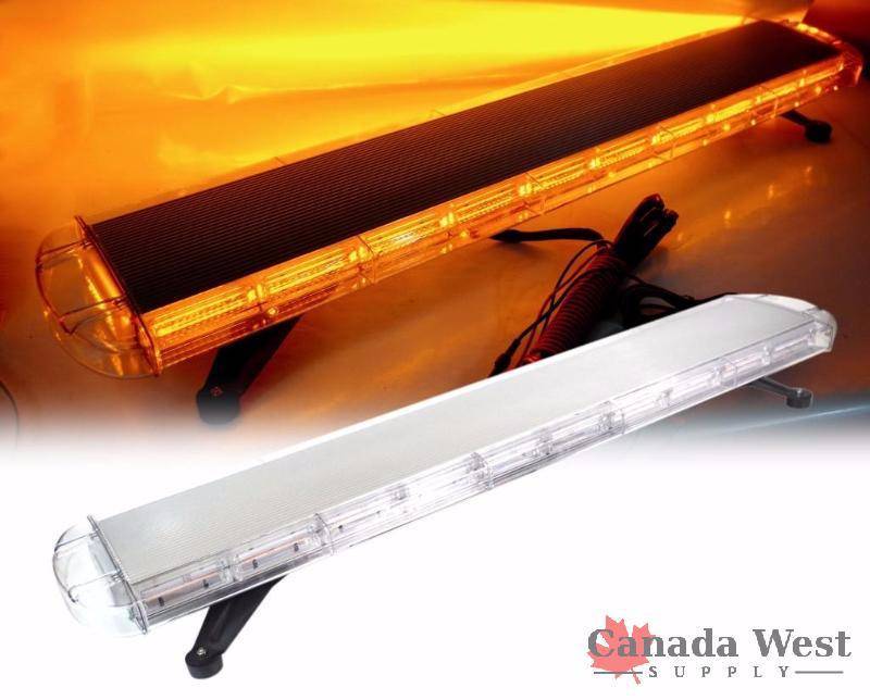 lot 1 image: NEW ALPHA 55 INCH LED AMBER STROBE LIGHT BAR 15 MODE