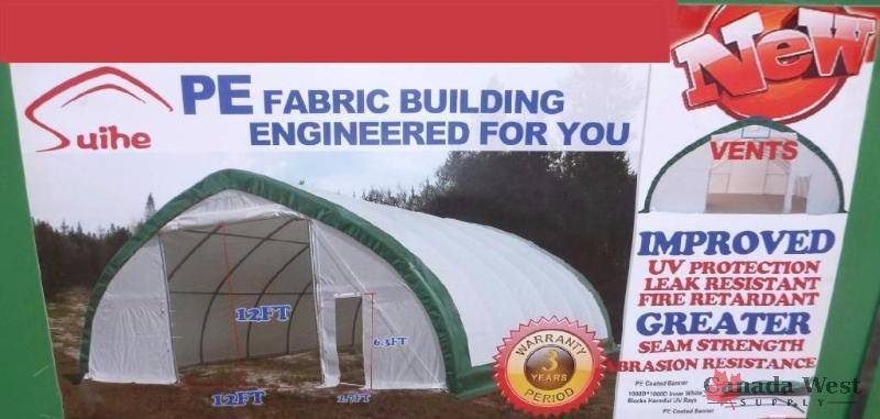 New 30x65x15 Peak Storage Fabric Building S306515p New