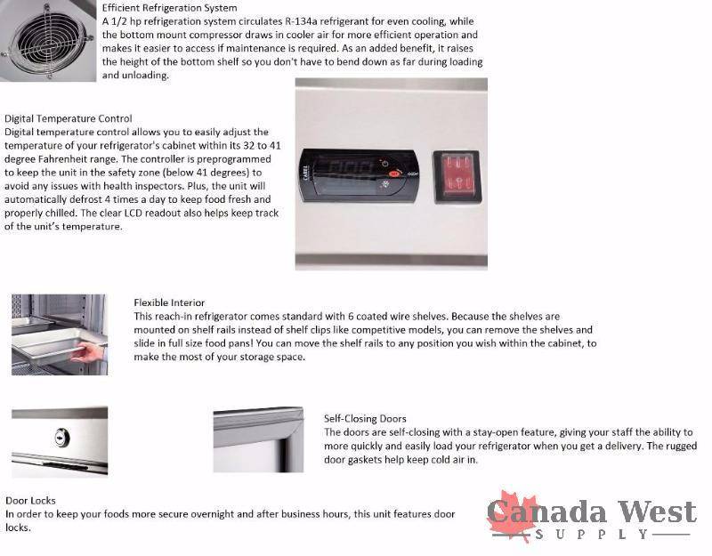 lot 40 image: NEW STAINLESS STEEL COMMERCIAL 2 DOOR FRIDGE CFD2RR