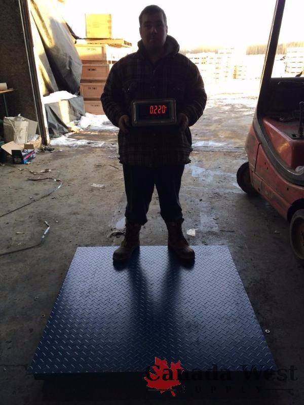 lot 74 image: NEW 10,000 LBS INDOOR  OUTDOOR WIRELESS FLOOR SCALE 4 X 4