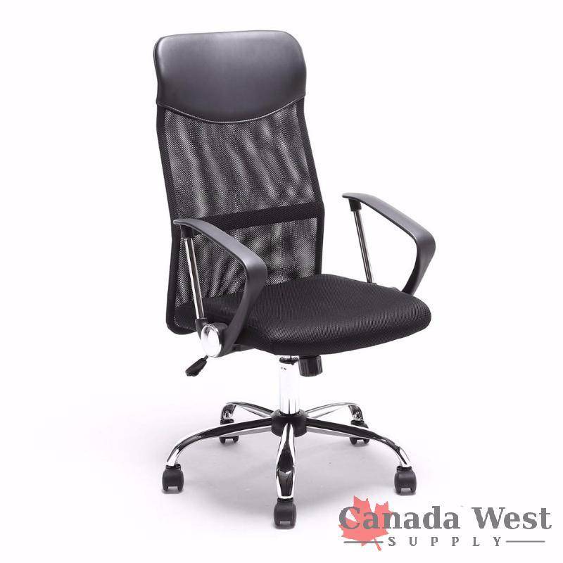 lot 90 image: LOT OF 2 X HIGH BACK MESH OFFICE CHAIR HBOC
