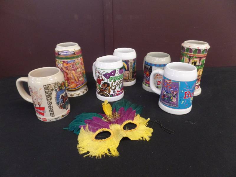 Mardi Gras Themed Beer Steins