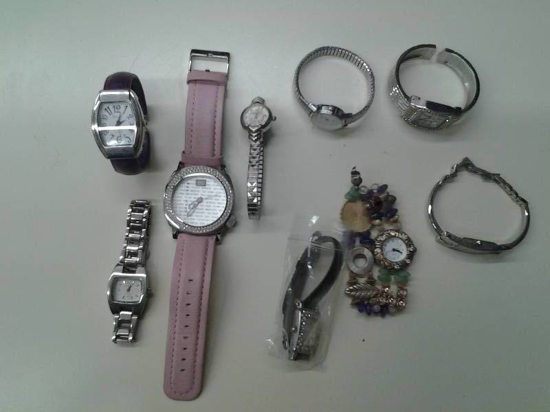 lot 14 image: Lot Of Assorted Ladies Silvertone Watches