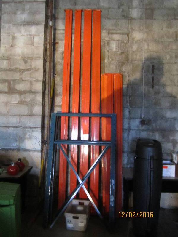 Pallet racking, includes 3 6 foot u...