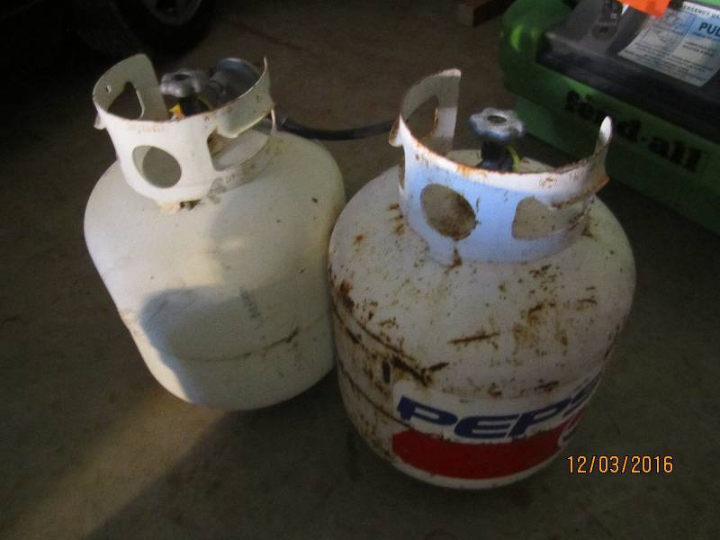2 propane tanks...