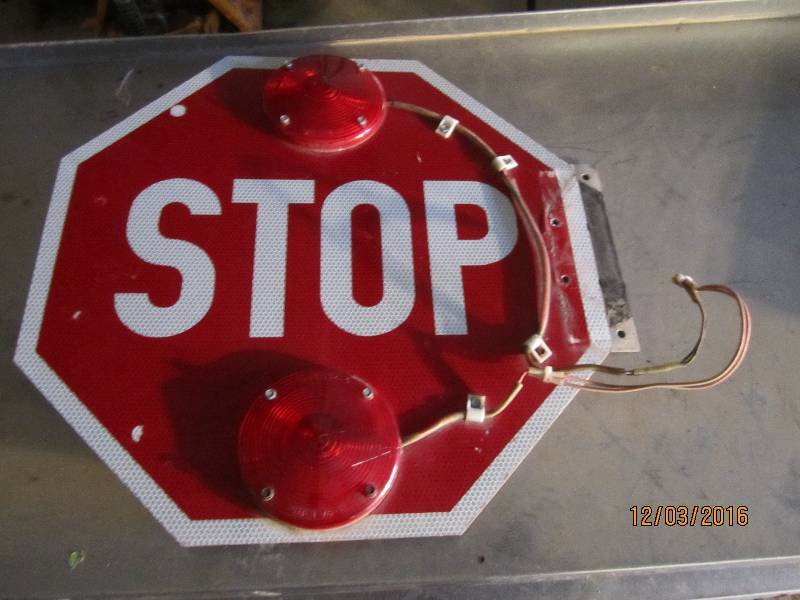Flashing stop sign...