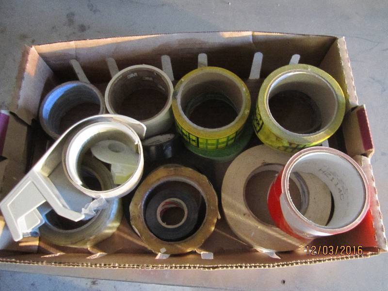 Assorted rolls of tape...