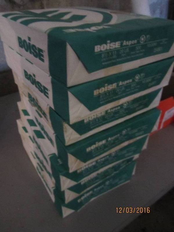 Lot of printer paper reams...