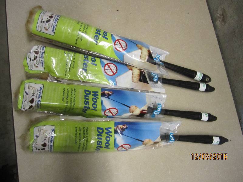 4 wool dusters...