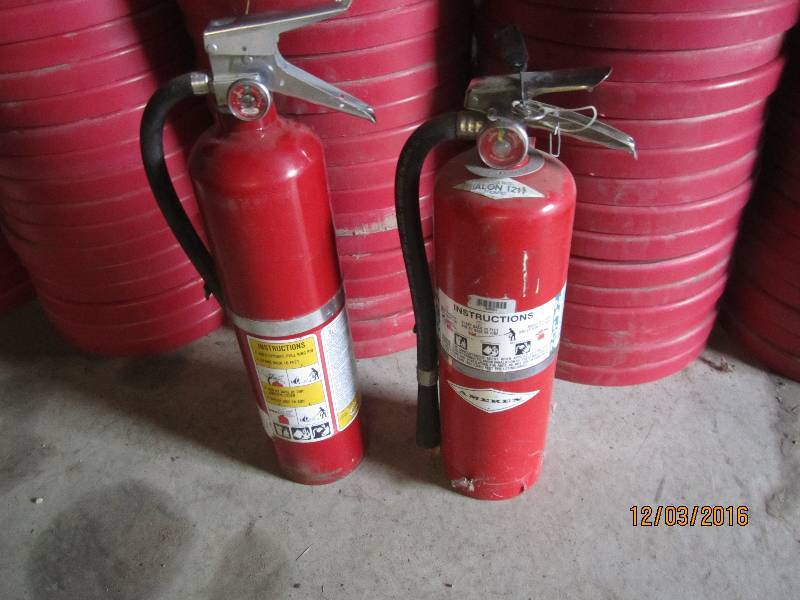 2 fire extinguishers...