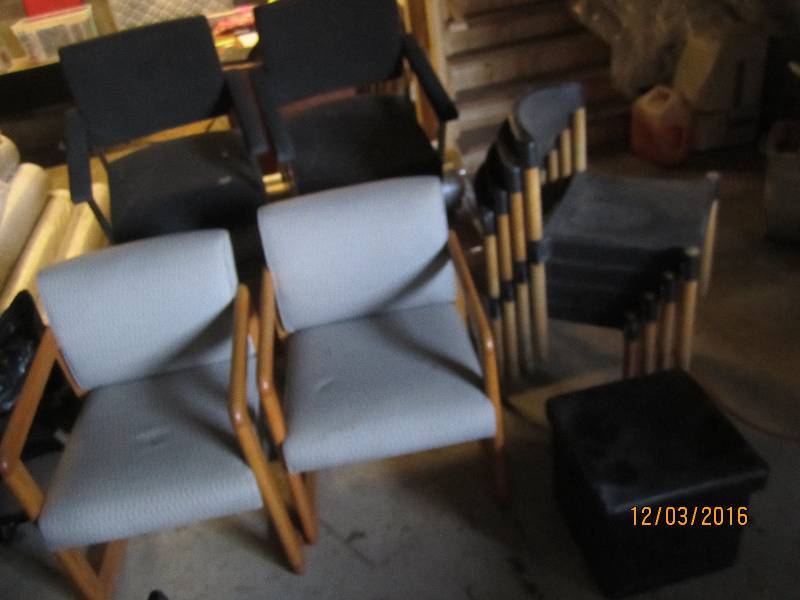 Lot of office chairs and a foot sto...