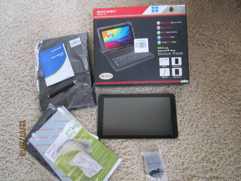 Kokaso 10.1 tablet, clip on stylus...