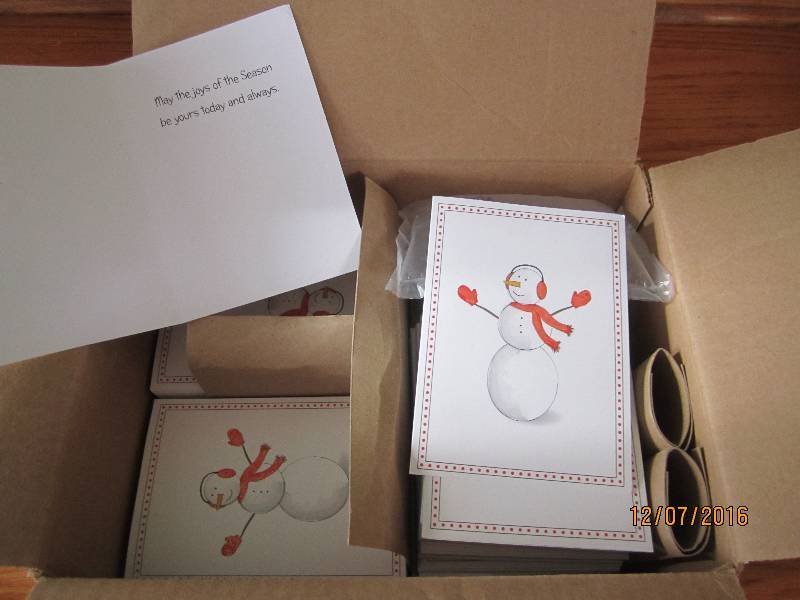 Approx. 1400 snowman greeting cards...