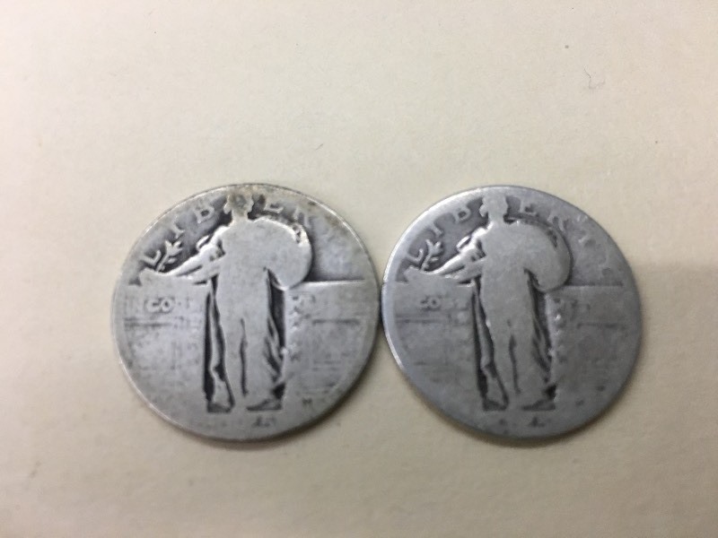 (2) 1925 Standing Liberty Quarters ...