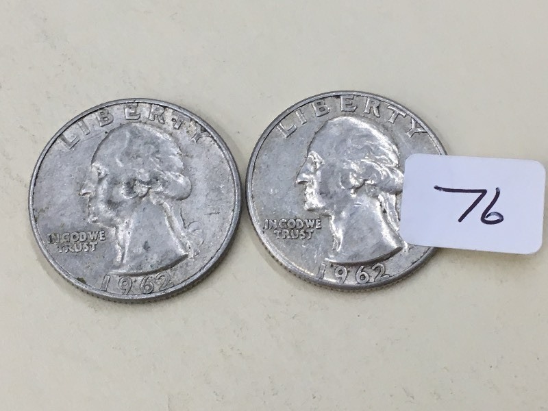 (1) 1962-D & (1) 1962 Washington Qu...